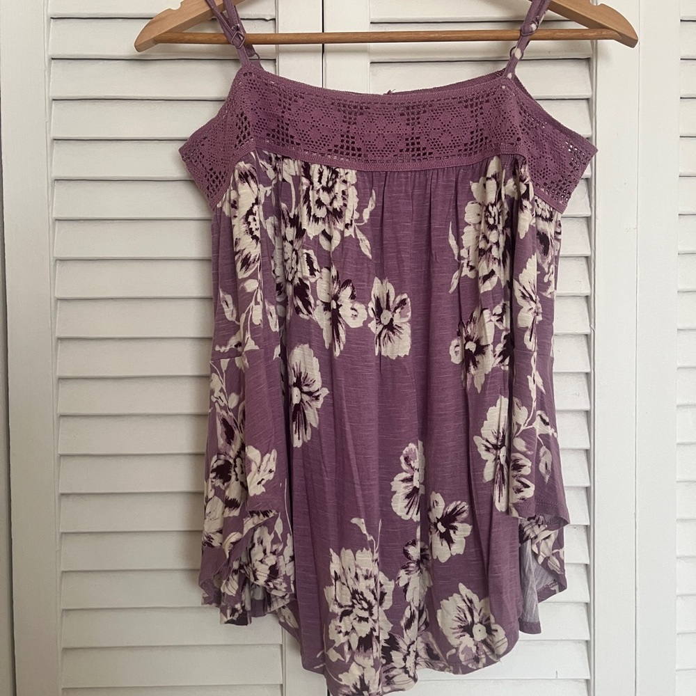 Aeropostale Purple Floral Camisole